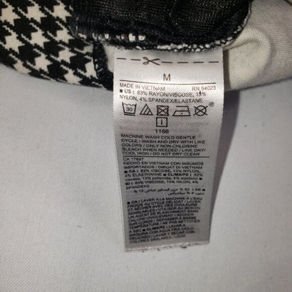 Old Navy “Stevie” High-Waisted Houndstooth Zip-Pocket Pants Size MEDIUM - Picture 4 of 5